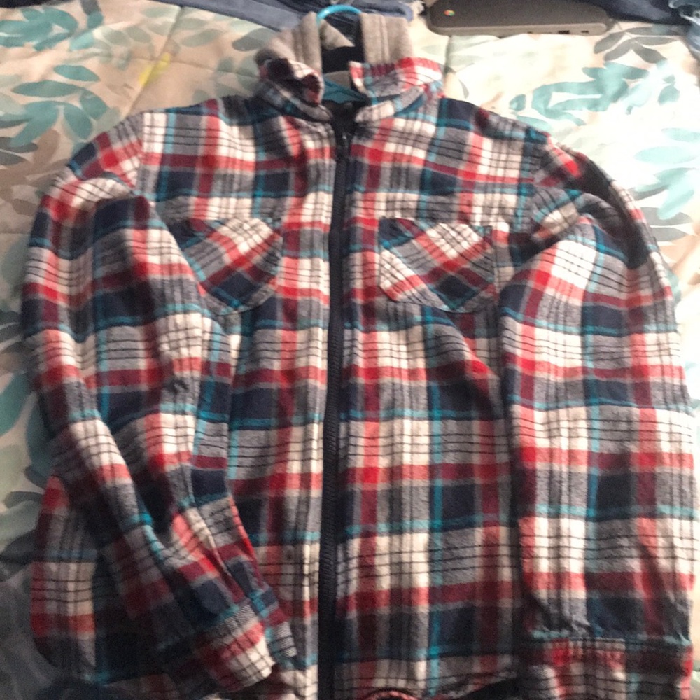 Zip up hoodie flannel